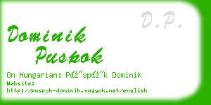 dominik puspok business card